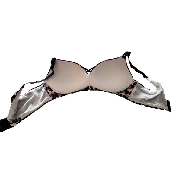Torrid CURVE Bra 42D Wire-free Black PINK Purple CAMO Animal Print Lingerie - Picture 10 of 11